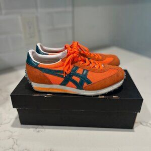 Women's Size 6 - Onitsuka Tiger Mexico Florescent Orange/Blue Green - Used Good